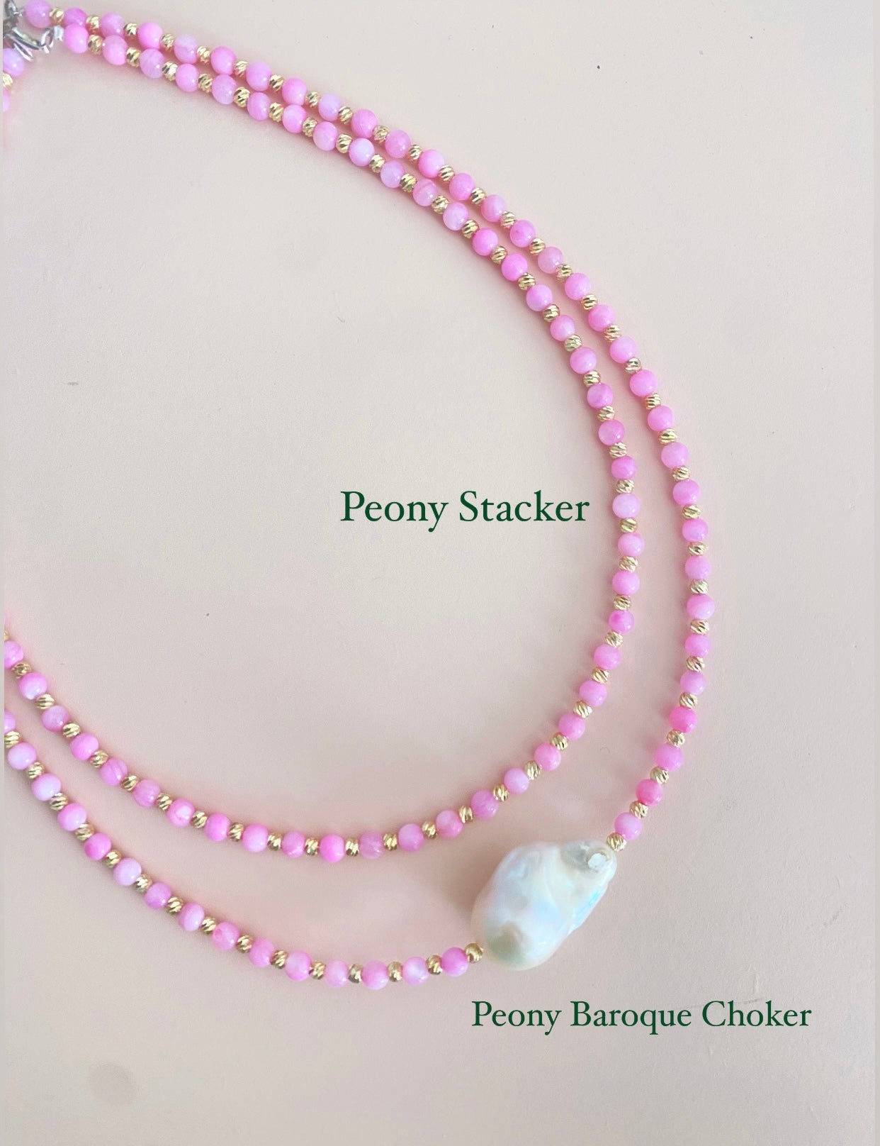 PEONY WITH FRESHWATER BAROQUE PEARL FEATURE