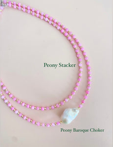 PEONY WITH FRESHWATER BAROQUE PEARL FEATURE